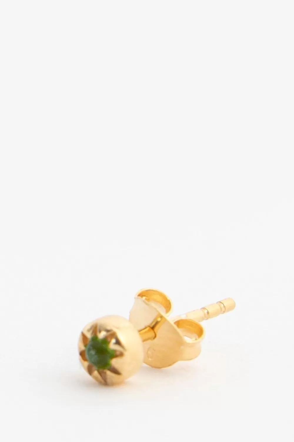 Dames A Brend Sieraden> Gold Plated Stud Oorbel Met E Steen