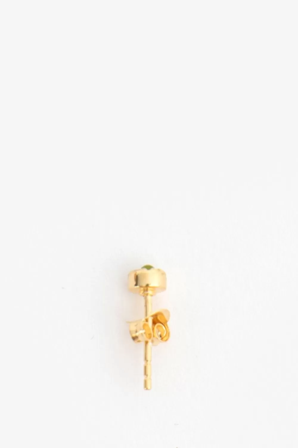 Dames A Brend Sieraden> Gold Plated Stud Oorbel Met E Steen