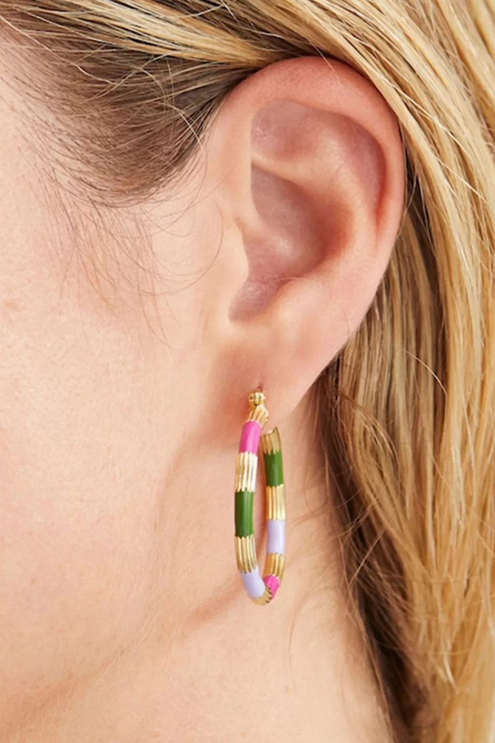Dames Anna Nina Sieraden>Anna+Nina Flower Child Hoop Oorbellen
