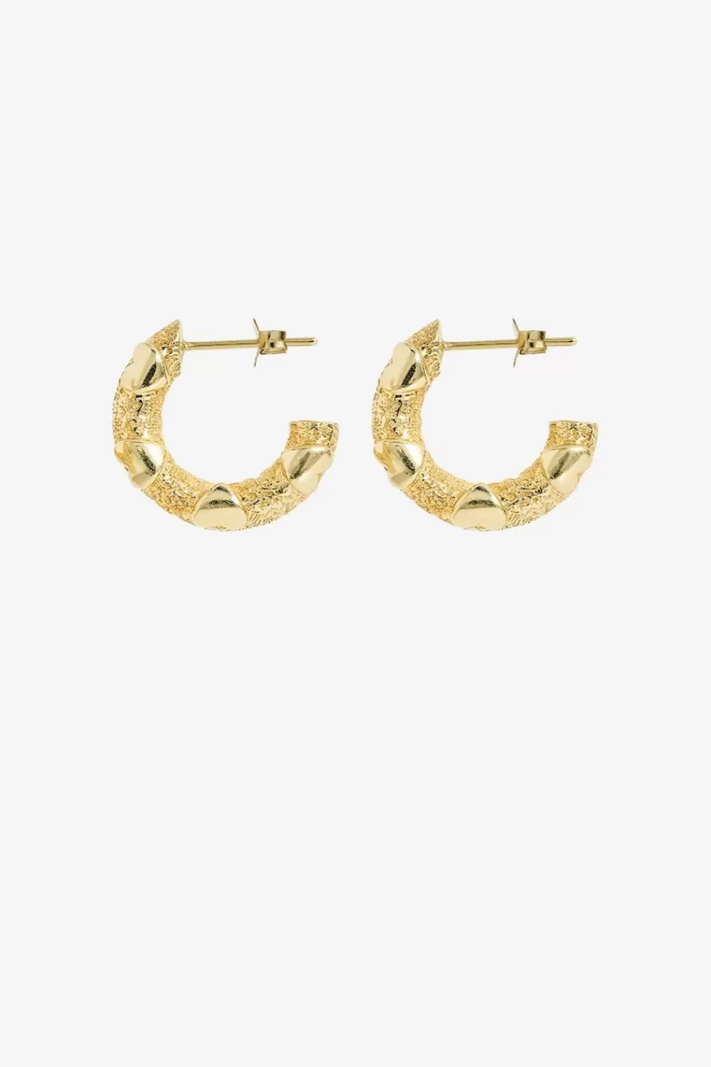 Dames Anna Nina Sieraden>Anna+Nina Gold Plated Love City Hoop Oorbellen