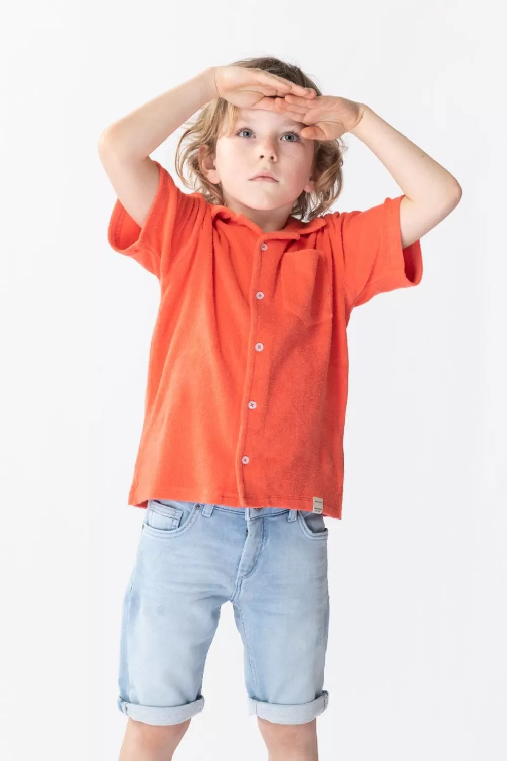 Kids Sissy-Boy T-Shirts En Polo'S>Badstof Shirt Met Knopen