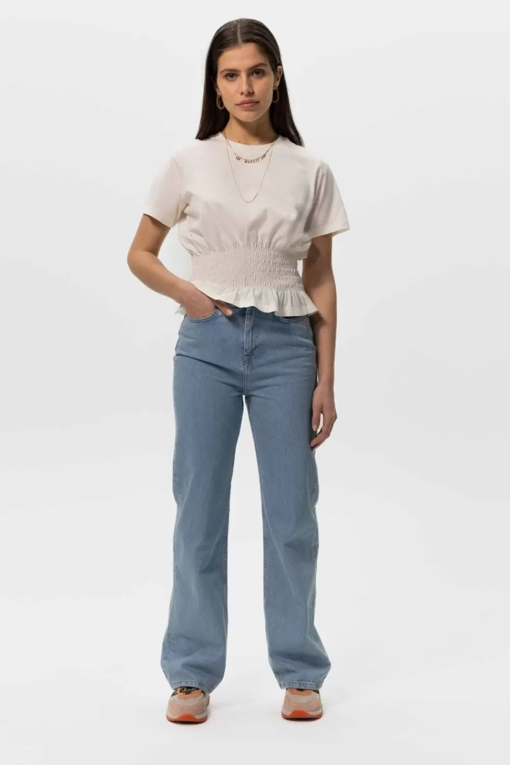 Dames Sissy-Boy Broeken>Belize Blauwe High Waist Wide Leg Jeans