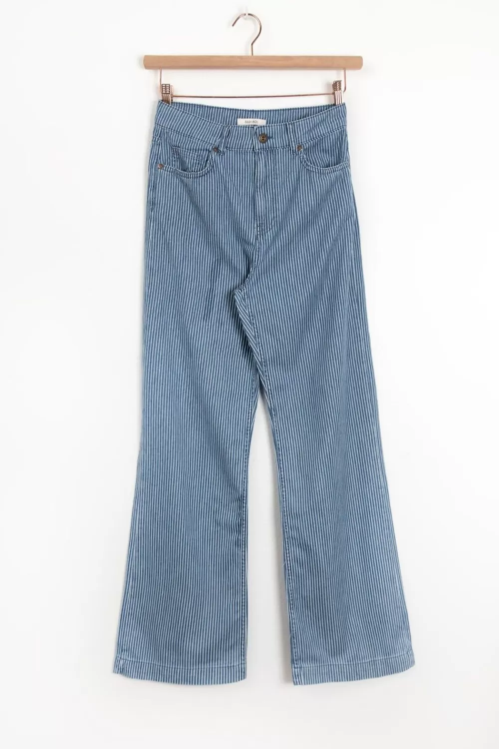 Dames Sissy-Boy Broeken>Betim Gestreepte High Waist Wide Leg Jeans