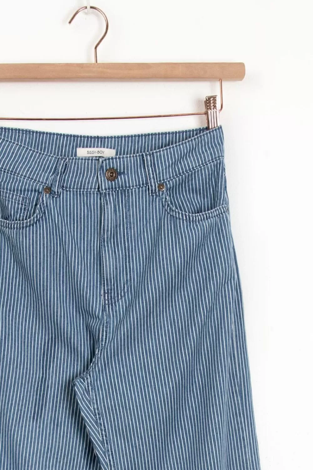 Dames Sissy-Boy Broeken>Betim Gestreepte High Waist Wide Leg Jeans