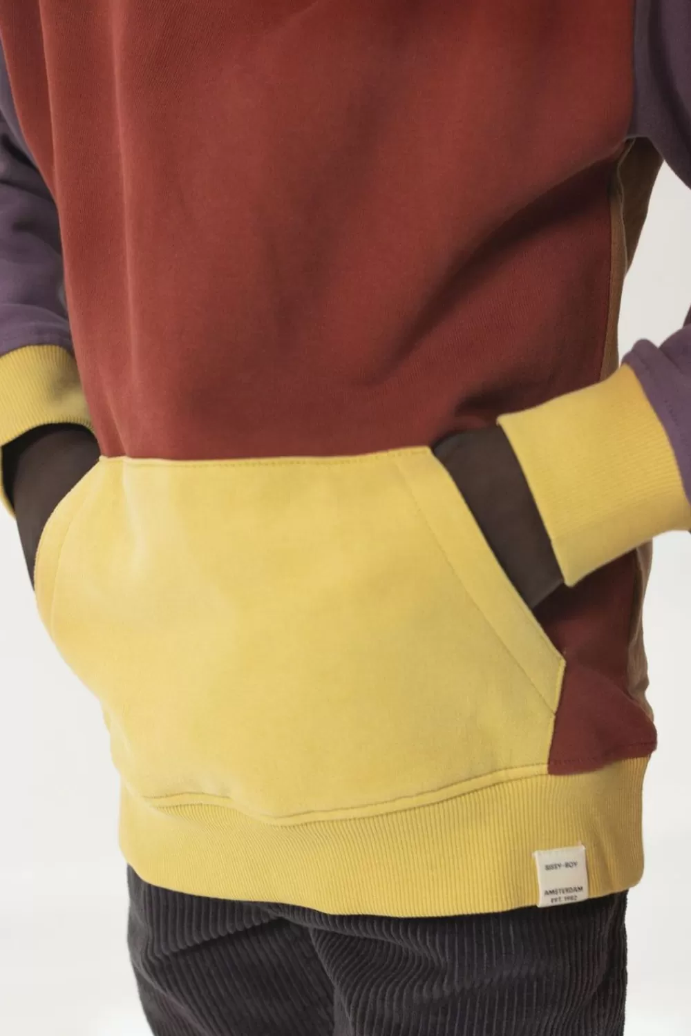 Kids Sissy-Boy Truien En Vesten>Bordeauxrode Colourblock Oversized Hoodie