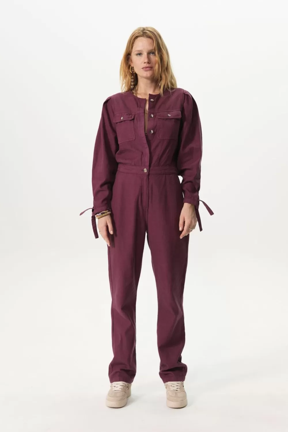 Dames Sissy-Boy Broeken>Bordeauxrode Jumpsuit