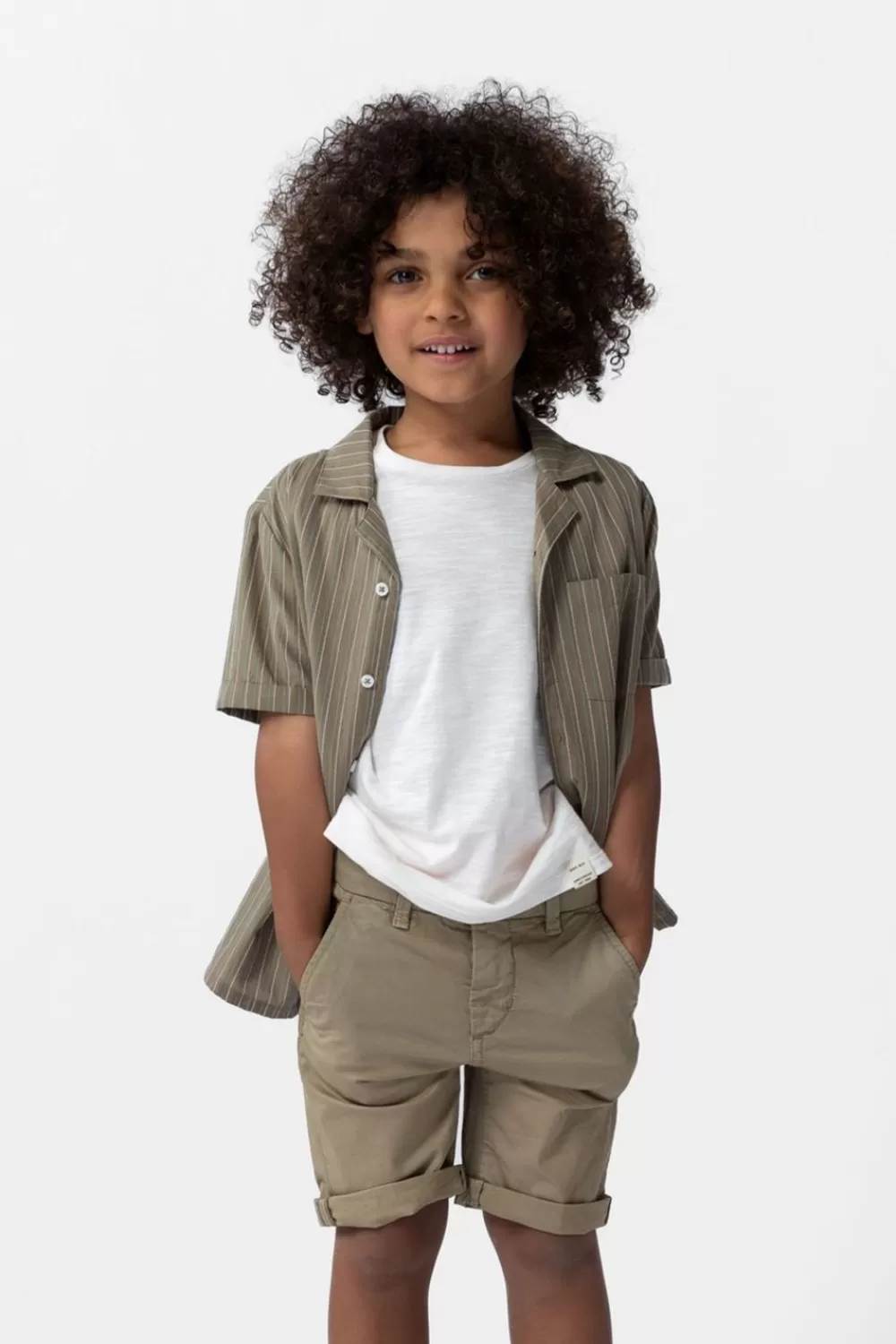 Kids Sissy-Boy Overhemden>Bruin Gestreept Overhemd