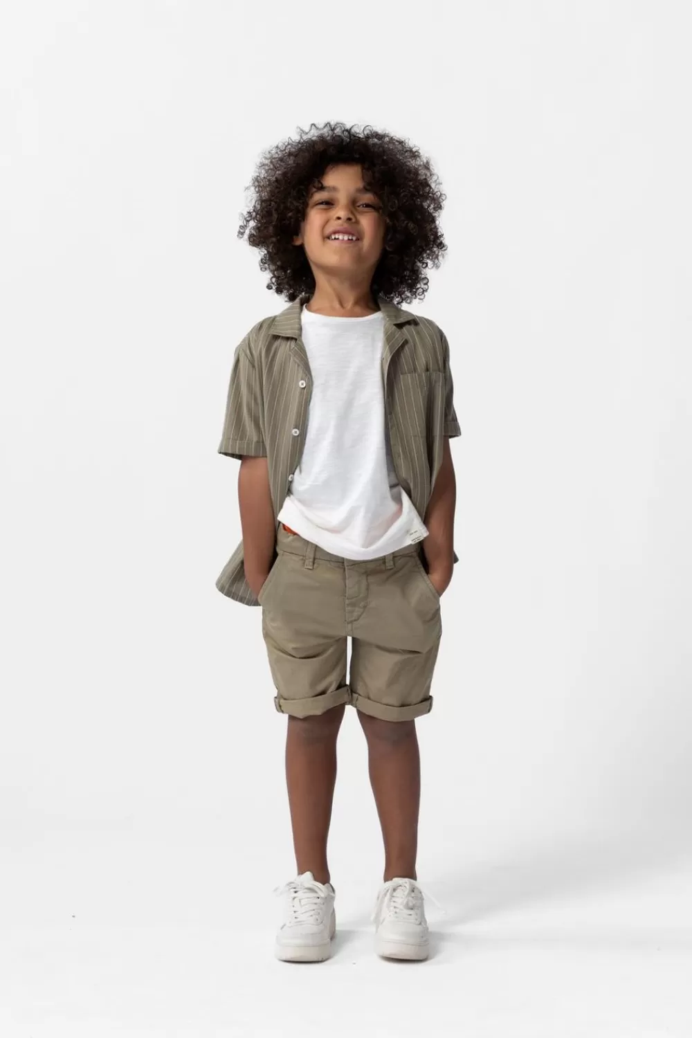 Kids Sissy-Boy Overhemden>Bruin Gestreept Overhemd
