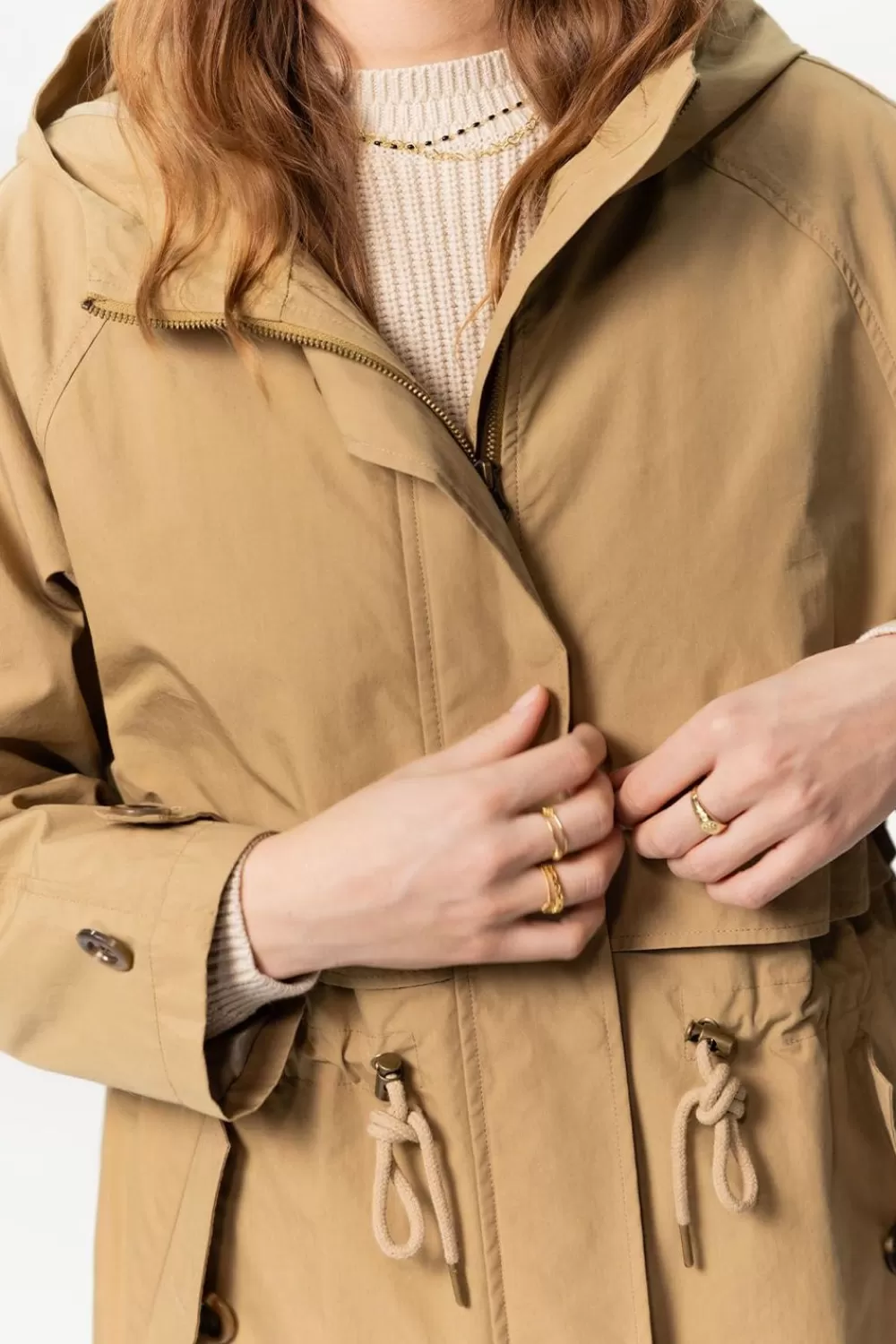 Dames Sissy-Boy Jassen>Bruine Lange Trenchcoat