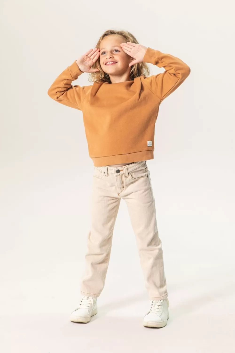Kids Sissy-Boy Truien En Vesten>Bruine Sweater Met Schouderdetails