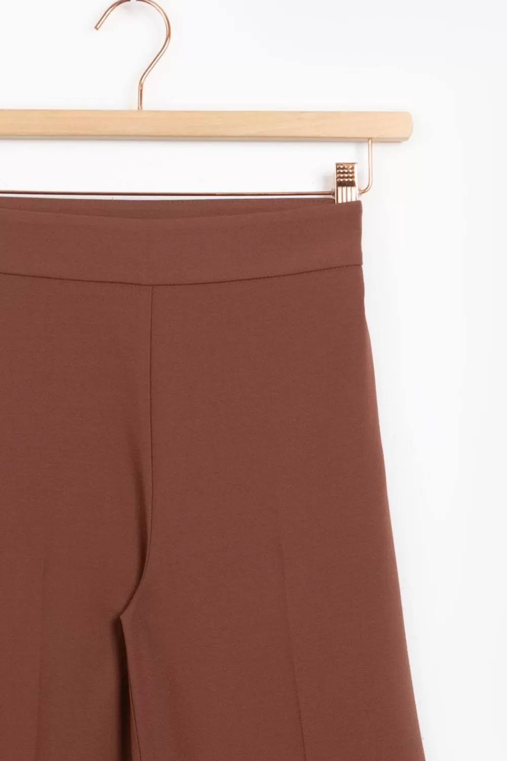 Dames Sissy-Boy Broeken>Bruine Wide Leg Pantalon Met Rits