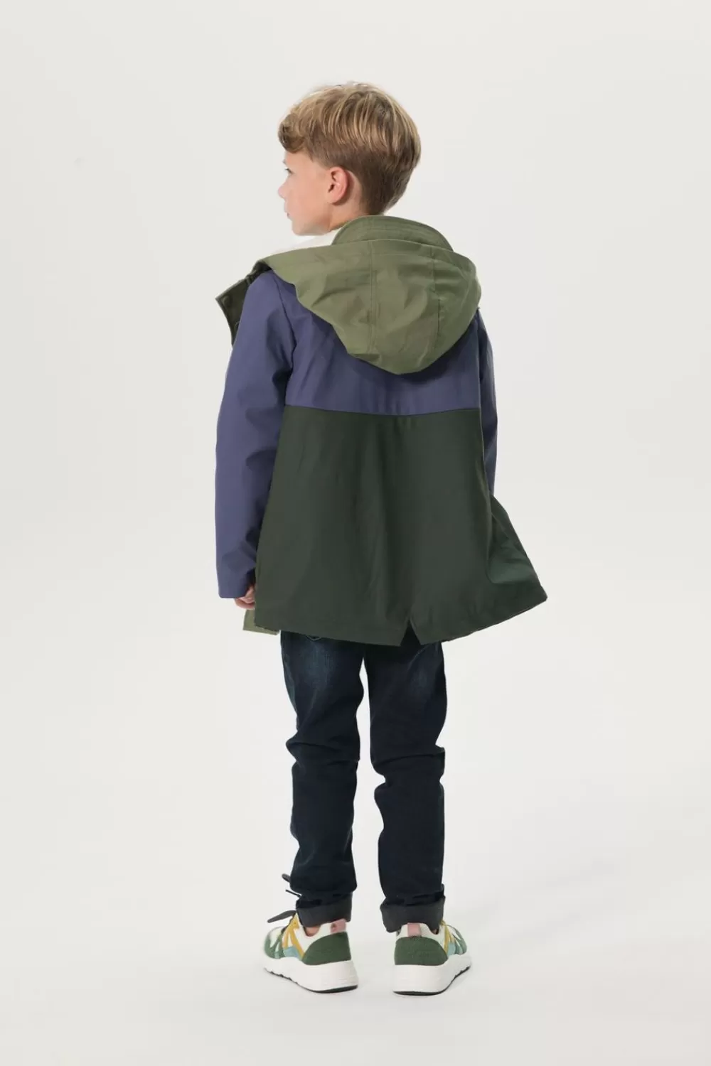 Kids Sissy-Boy Jassen>Colorblock Regenjas Met Teddy Voering