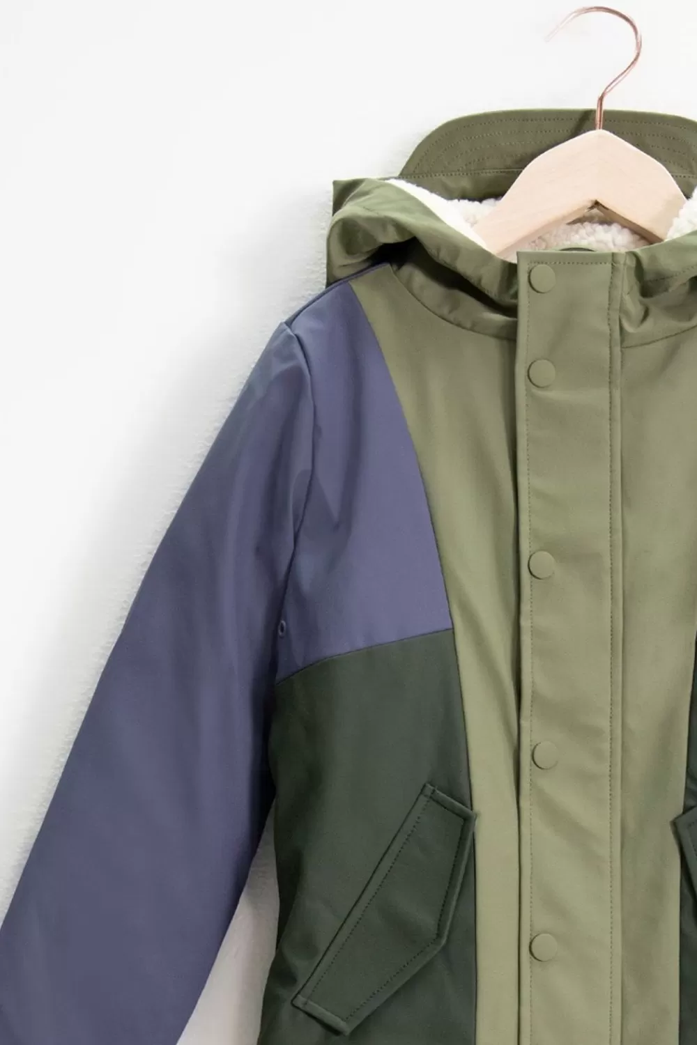 Kids Sissy-Boy Jassen>Colorblock Regenjas Met Teddy Voering