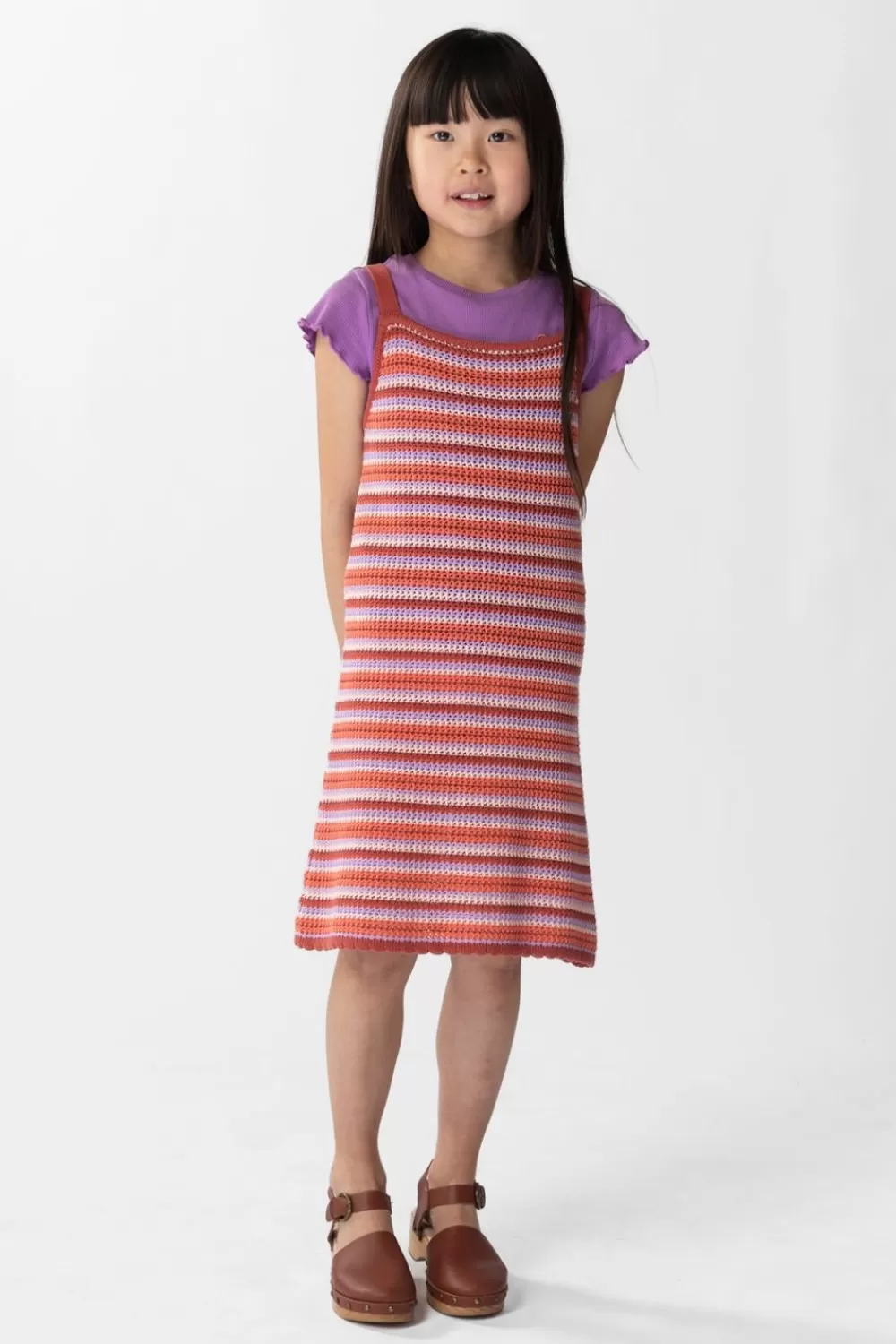 Kids Sissy-Boy Jurken>Colour Crochet Gebreide Jurk