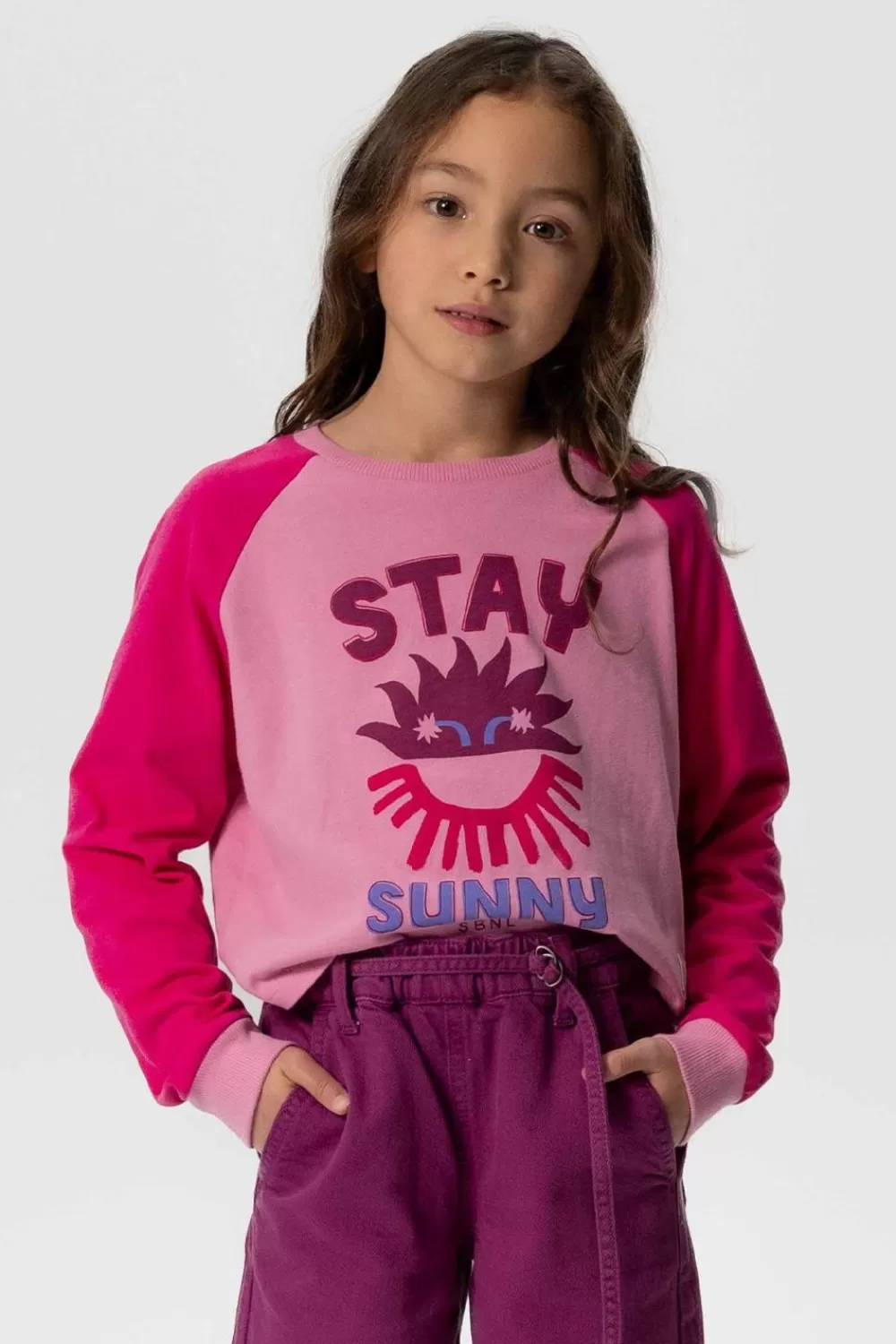 Kids Sissy-Boy T-Shirts En Tops>Colourblock Longsleeve T-Shirt Met Artwork