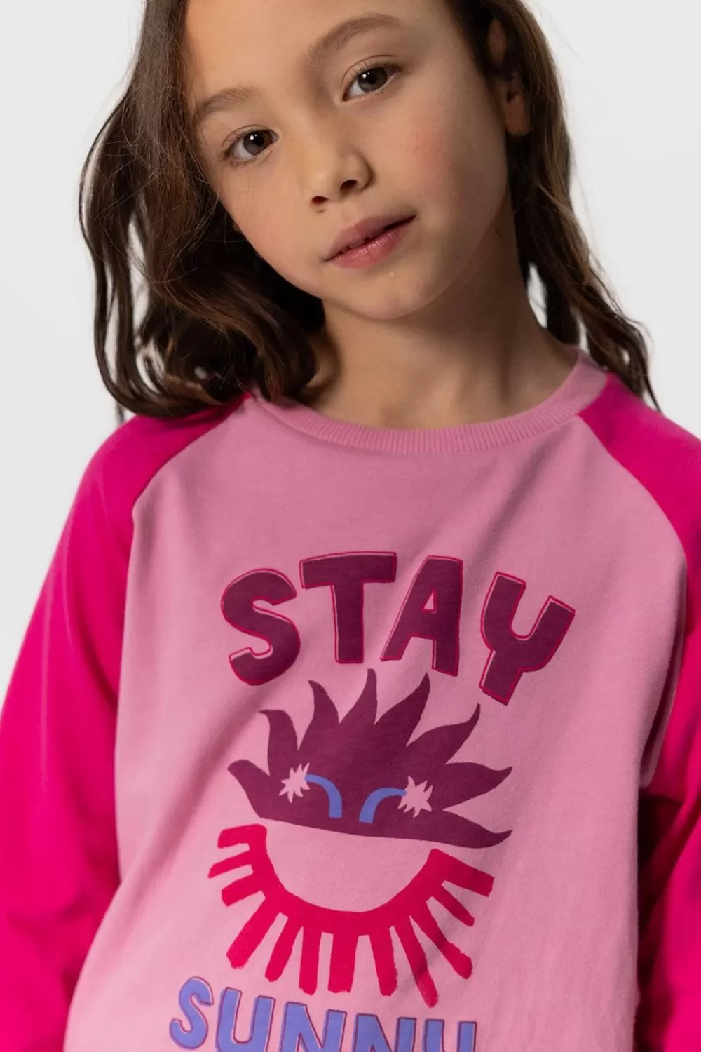 Kids Sissy-Boy T-Shirts En Tops>Colourblock Longsleeve T-Shirt Met Artwork