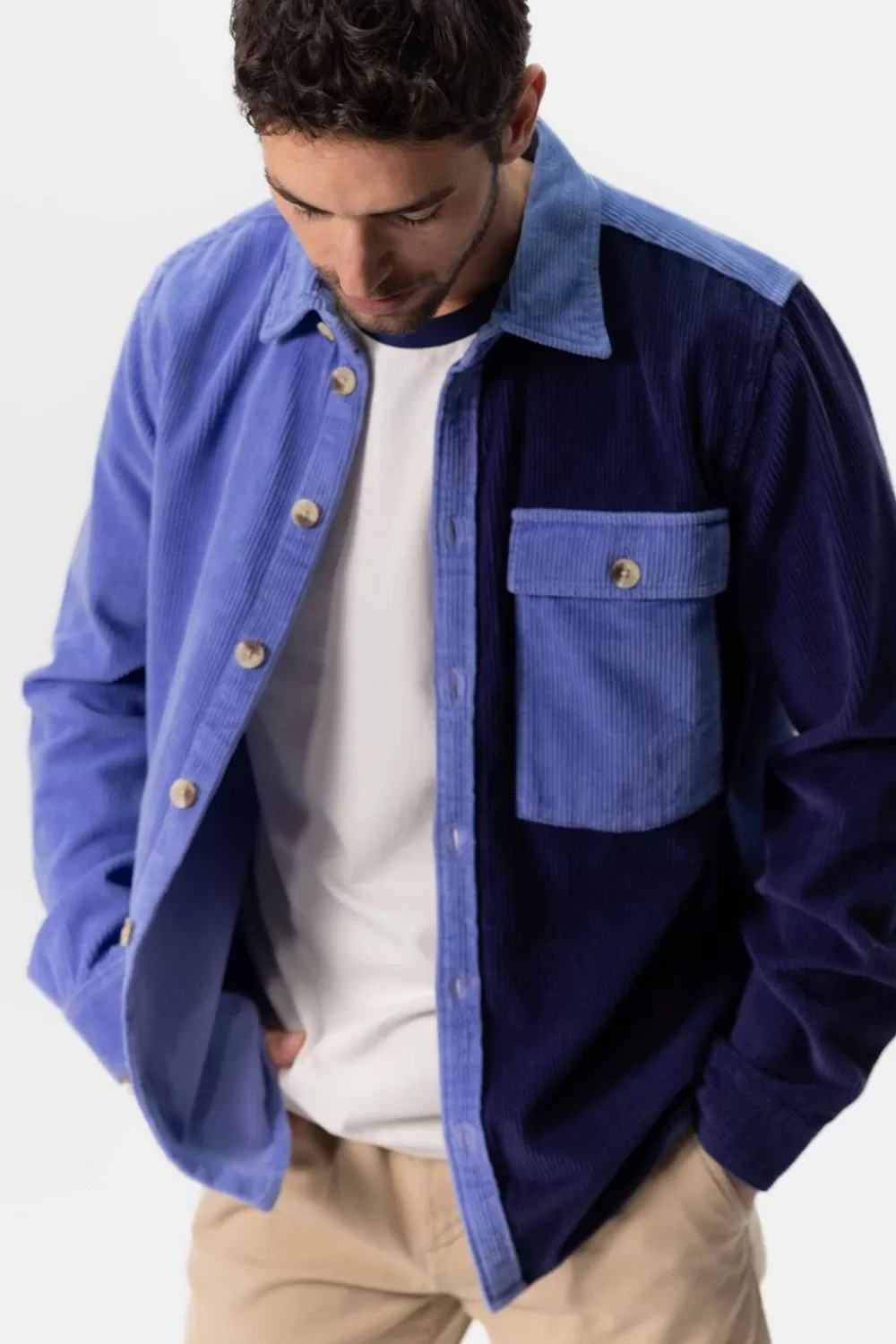 Heren Sissy-Boy Overhemden>Colourblock Overhemd