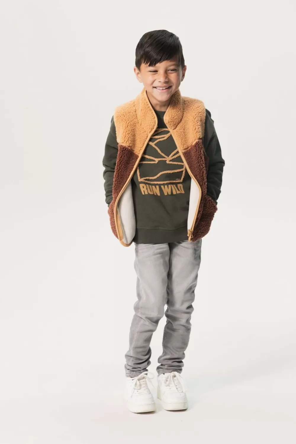 Kids Sissy-Boy Blazers & Jasjes>Contrasterend Teddy Gilet