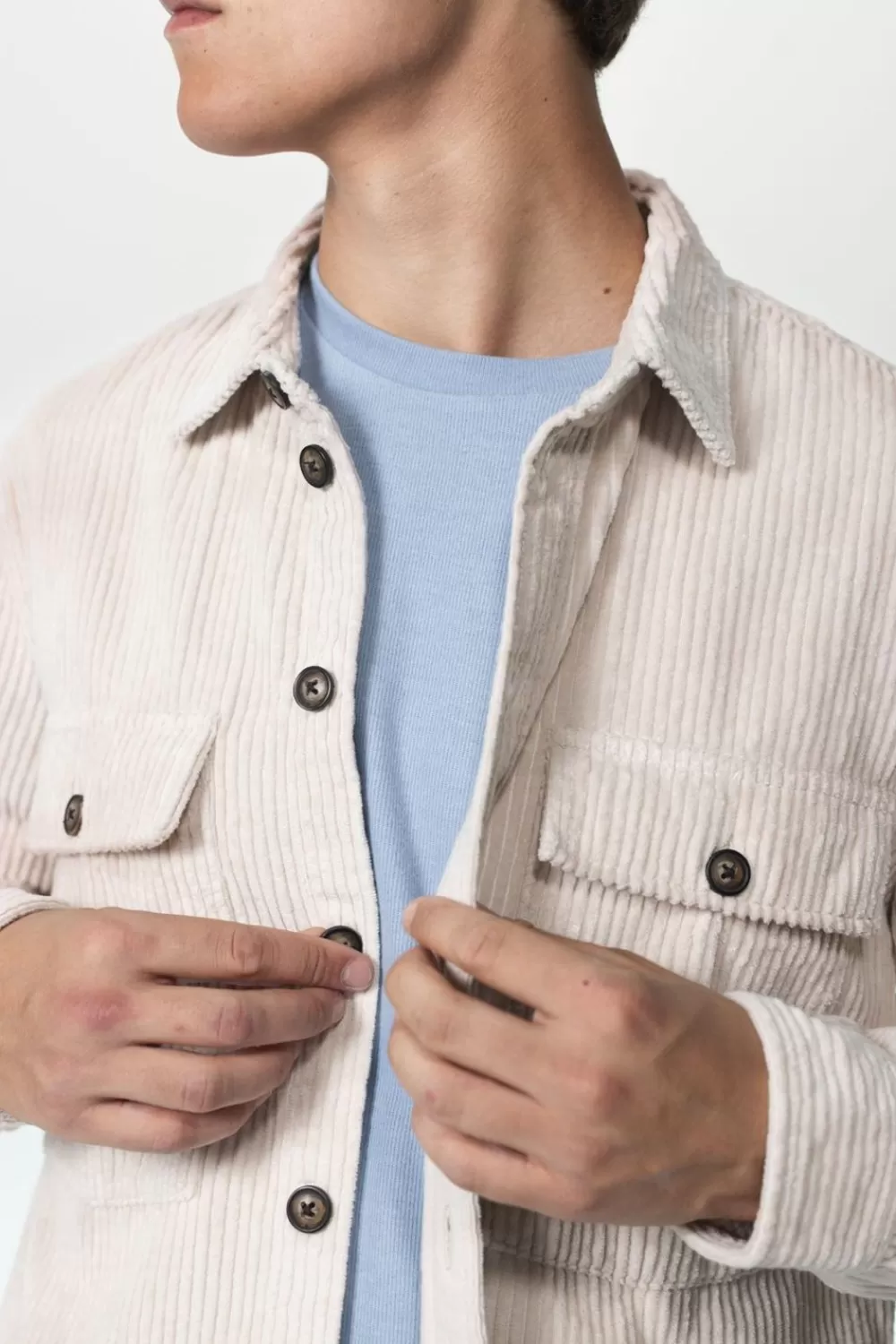 Heren Sissy-Boy Overhemden>Corduroy Overshirt