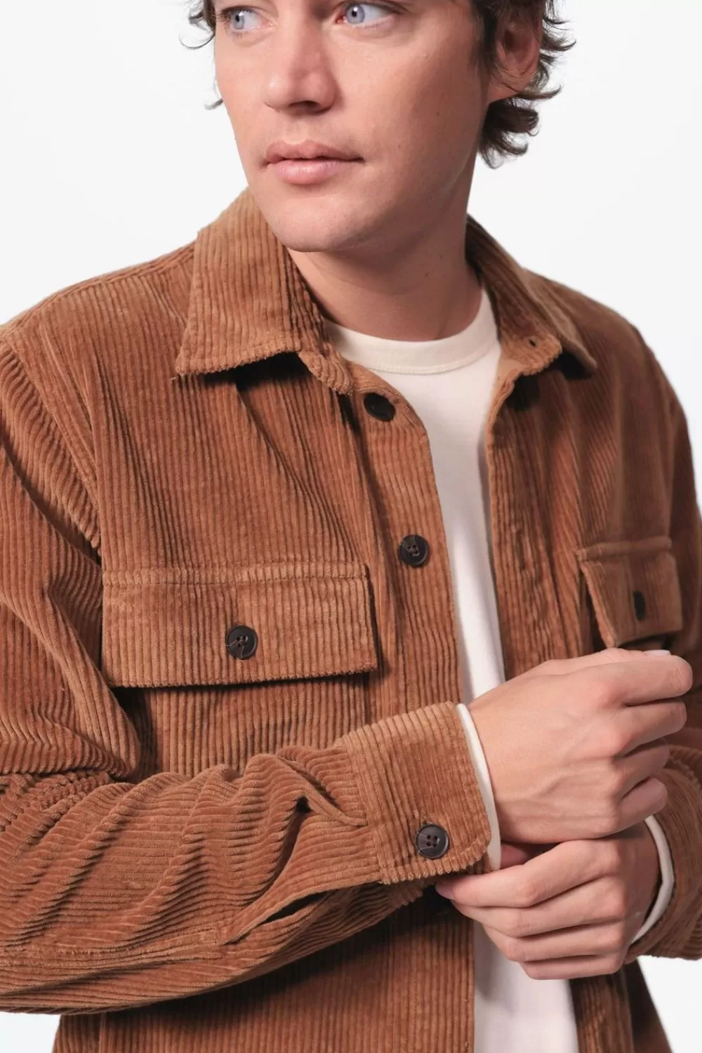 Heren Sissy-Boy Overhemden>Corduroy Overshirt