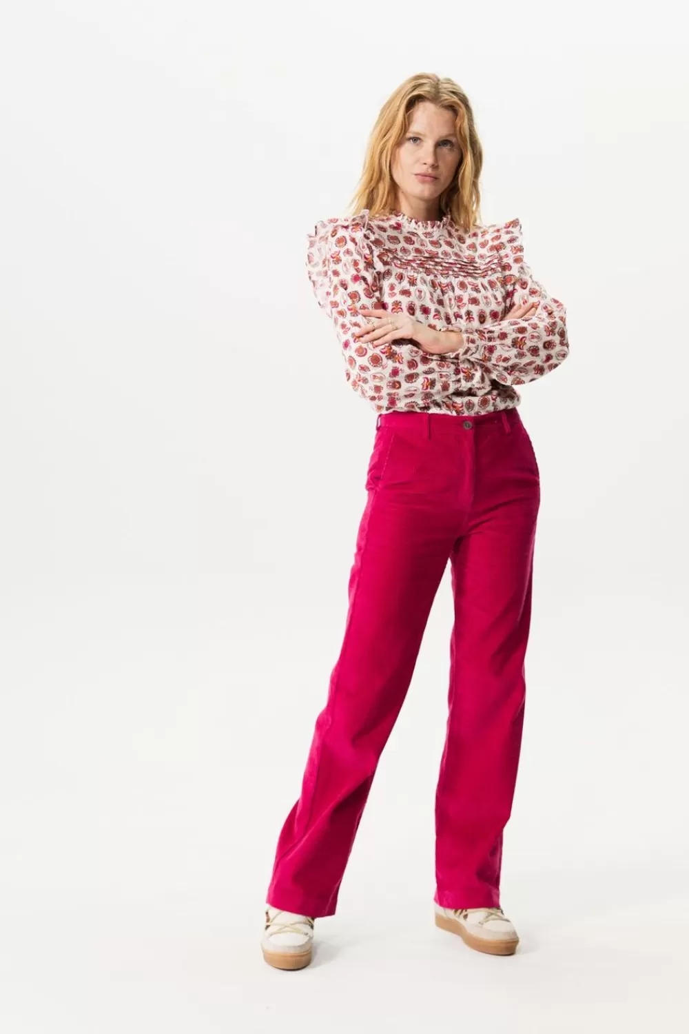 Dames Sissy-Boy Broeken>Corduroy Wide Leg Broek