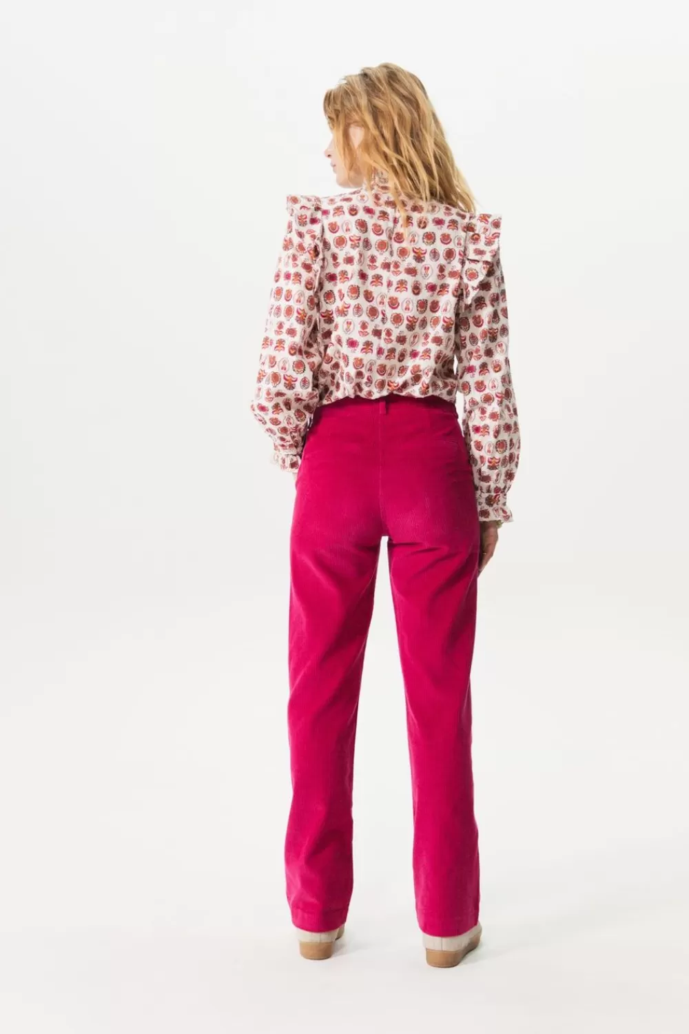 Dames Sissy-Boy Broeken>Corduroy Wide Leg Broek
