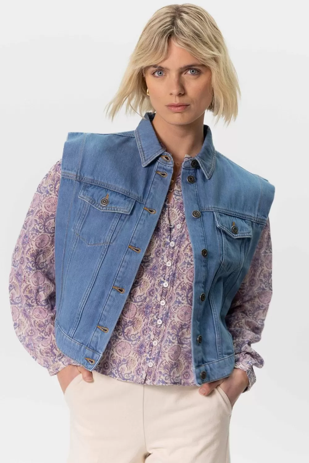 Dames Sissy-Boy Blazers, Jasjes & Gilets>Denim Gilet