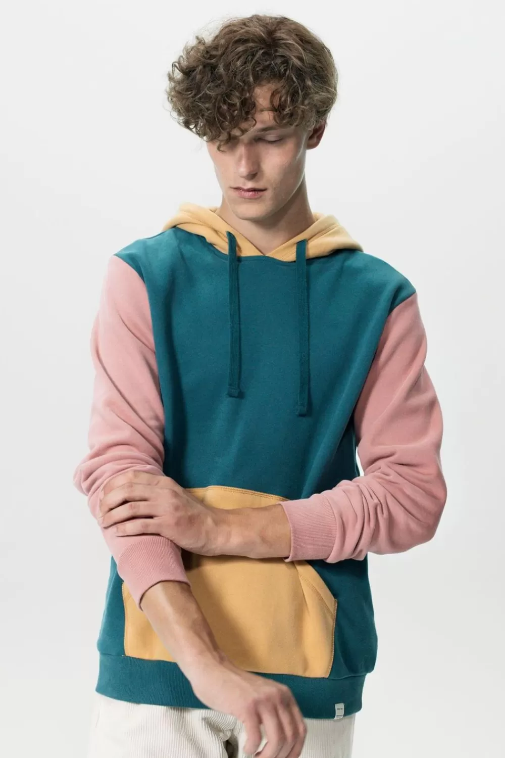 Heren Sissy-Boy Truien En Vesten>Donker E Colourblock Hoodie