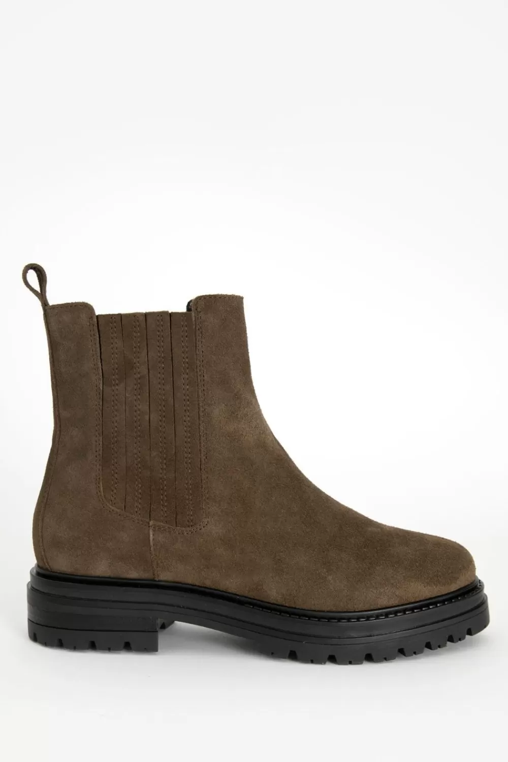 Dames Sissy-Boy Schoenen>Donker E Suede Chelsea Boots Met Elastiek Detail