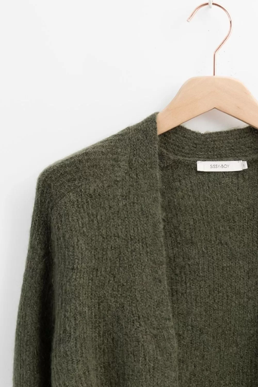 Dames Sissy-Boy Truien En Vesten>Donker Lang Gebreid Vest