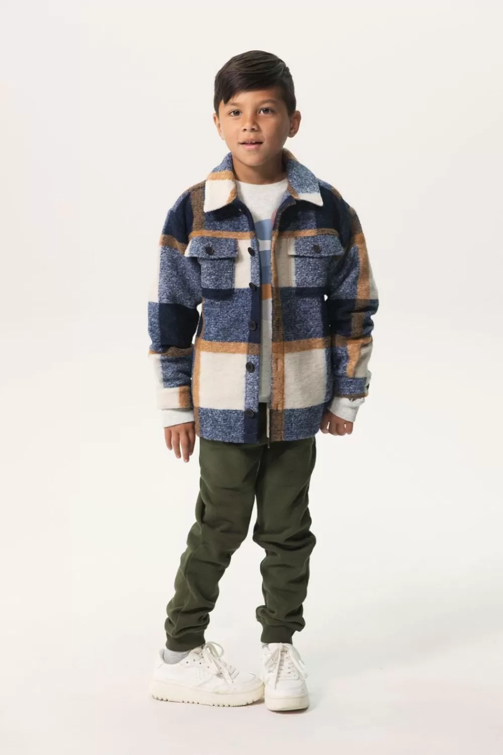 Kids Sissy-Boy Blazers & Jasjes>Donkerblauw Geruit Overshirt