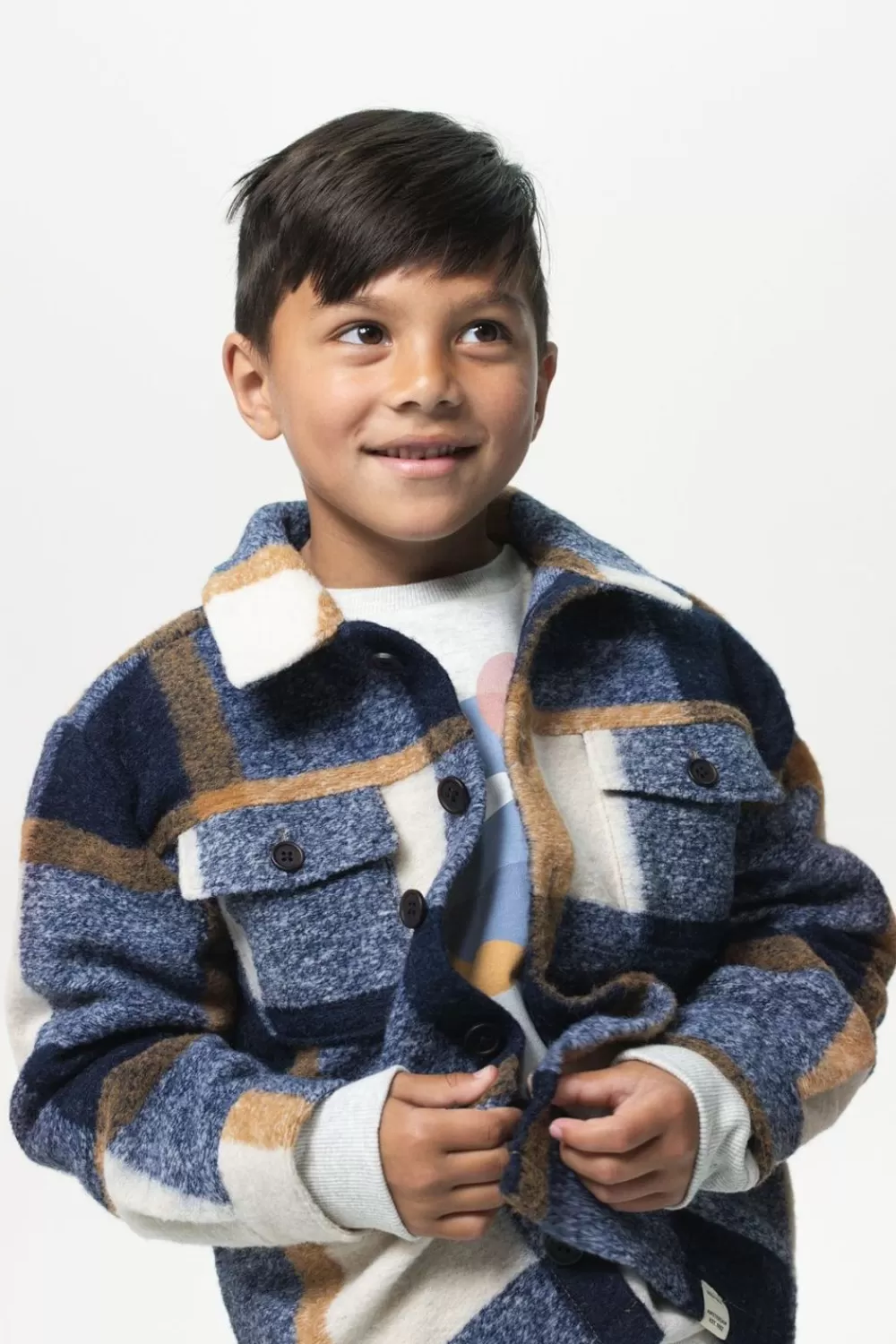 Kids Sissy-Boy Blazers & Jasjes>Donkerblauw Geruit Overshirt