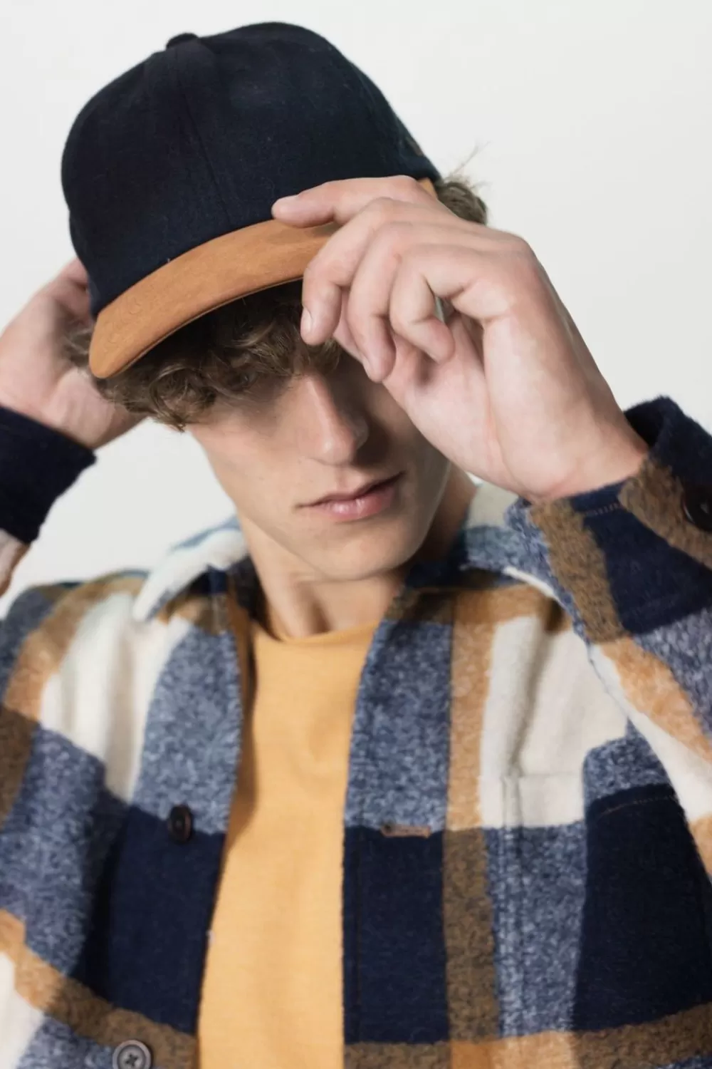 Heren Sissy-Boy Blazers En Jasjes>Donkerblauw Geruit Wollen Jasje