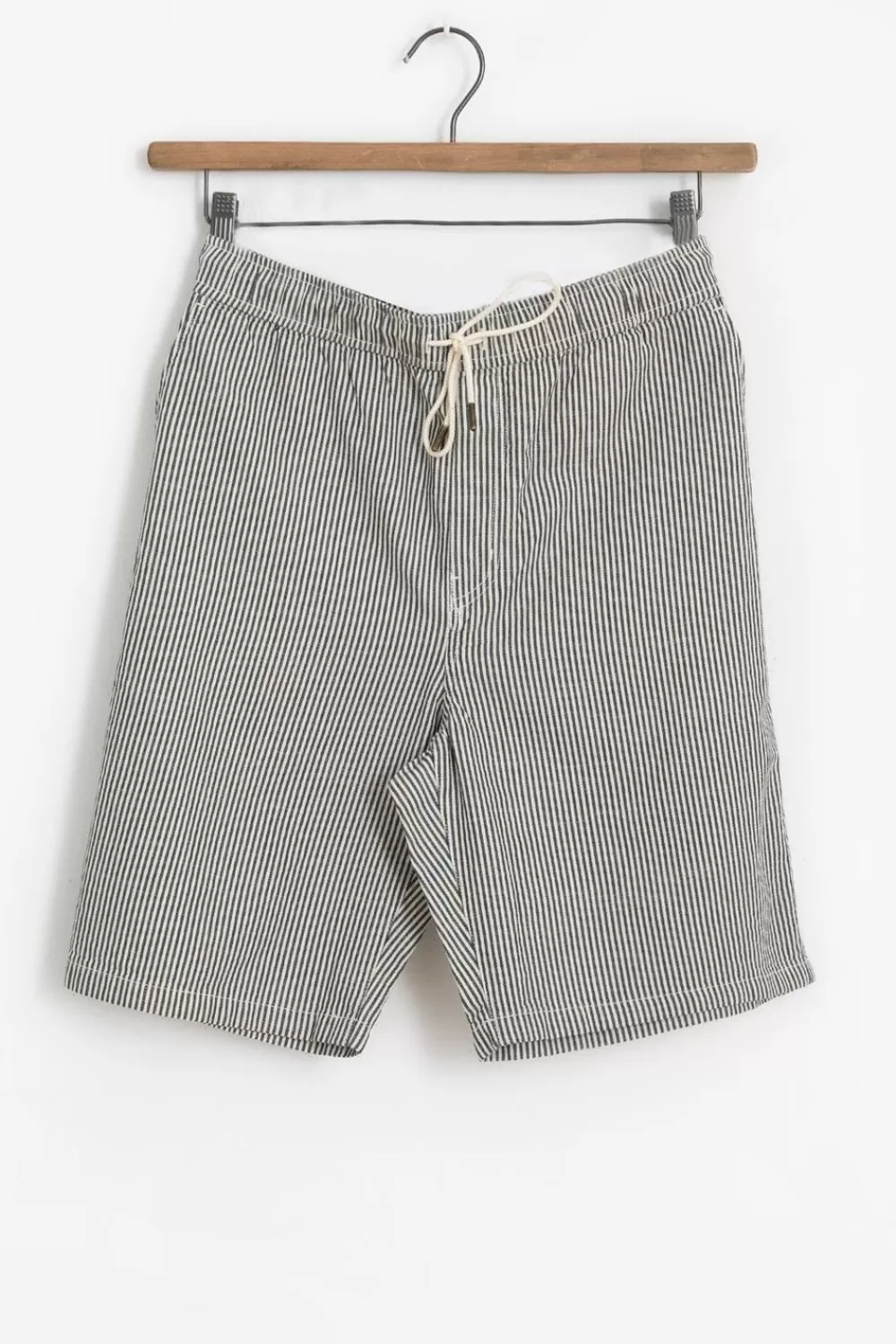 Heren Sissy-Boy Broeken>Donkerblauw Gestreepte Shorts