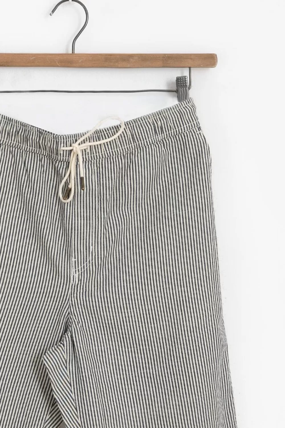 Heren Sissy-Boy Broeken>Donkerblauw Gestreepte Shorts