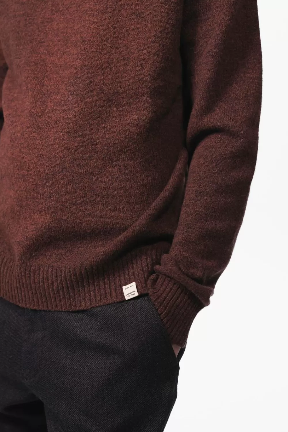 Heren Sissy-Boy Broeken>Donkerblauwe Katoenen Twill Chino