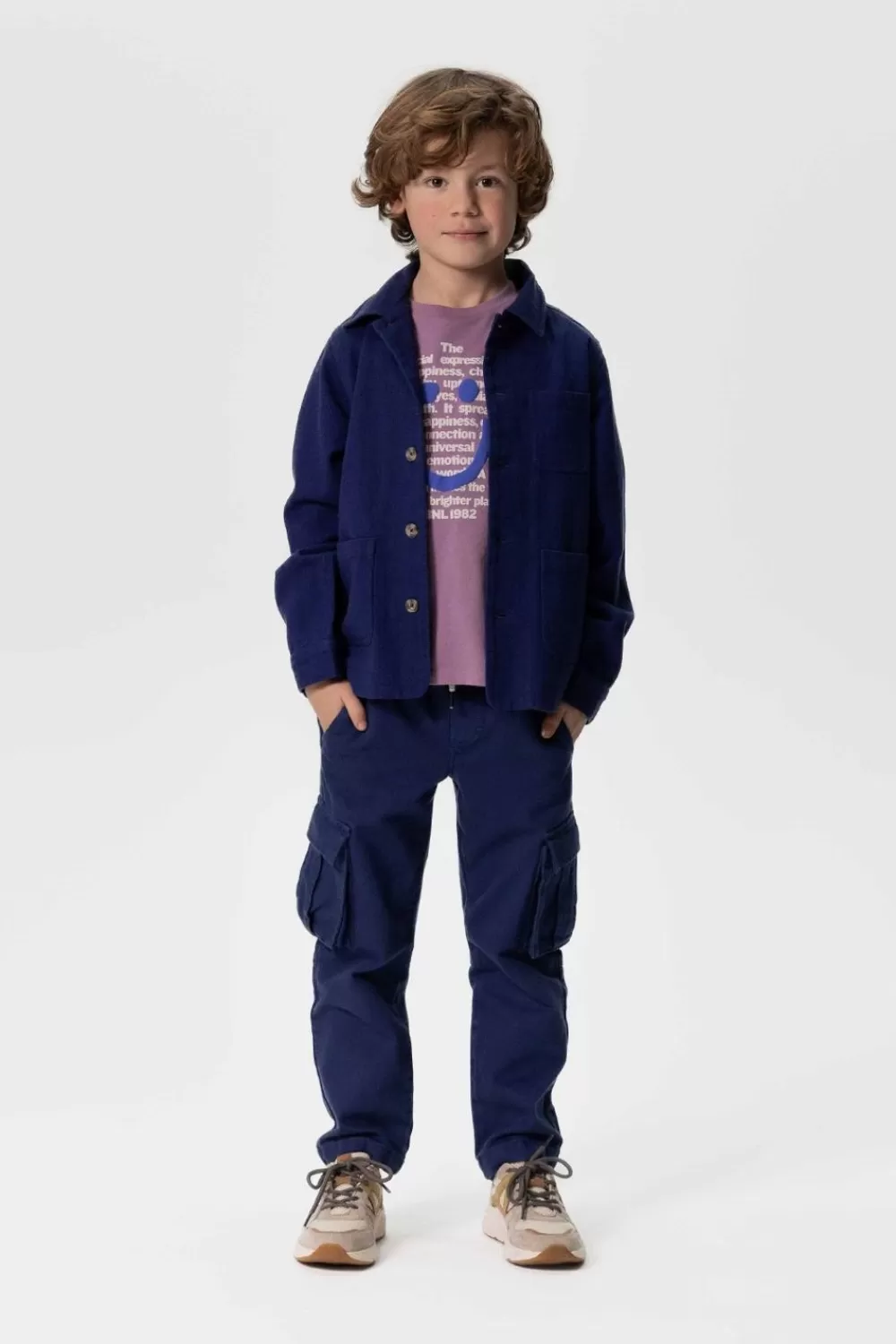 Kids Sissy-Boy Broeken>Donkerblauwe Twill Cargo Broek
