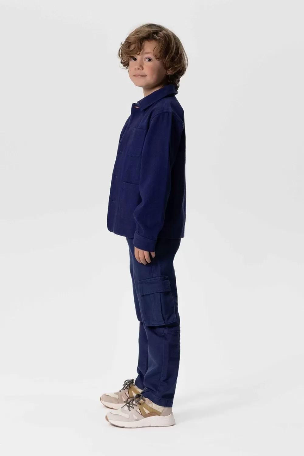 Kids Sissy-Boy Broeken>Donkerblauwe Twill Cargo Broek