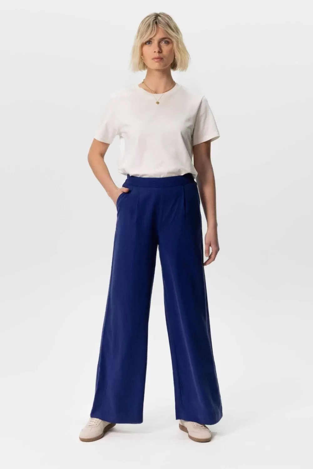 Dames Sissy-Boy Broeken>Donkerblauwe Wide Leg Pantalon