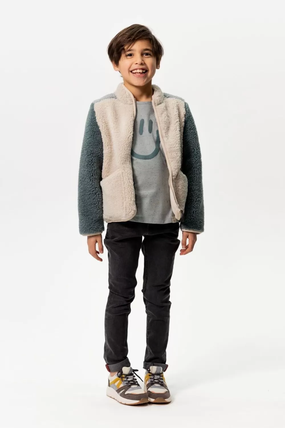 Kids Sissy-Boy Broeken>Donkergrijze Slim Fit Jog Jeans
