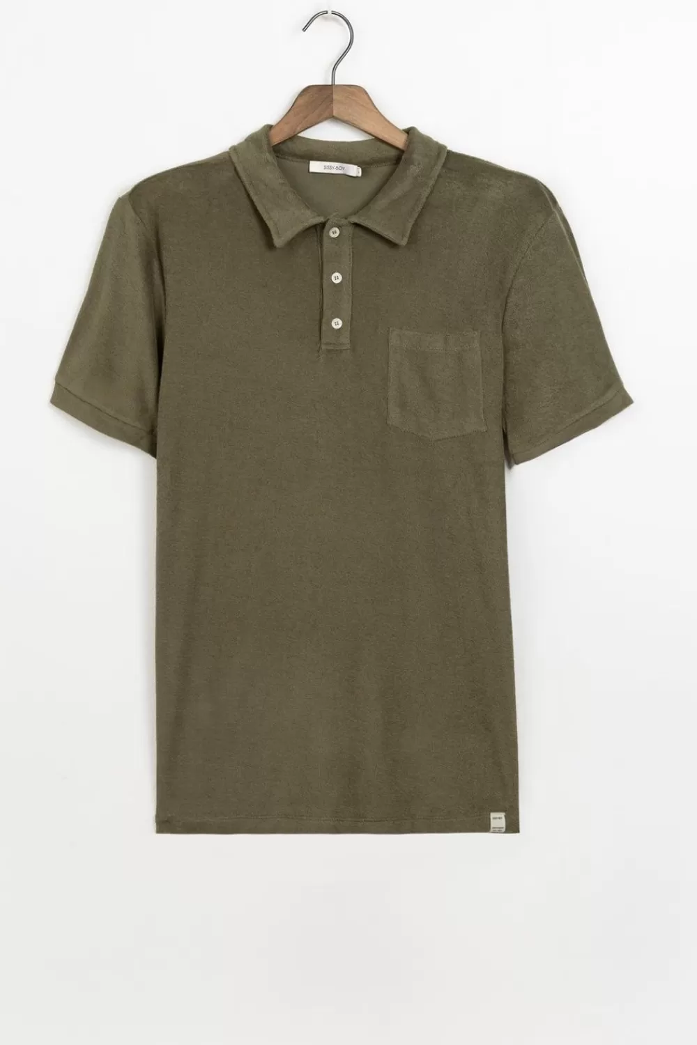 Heren Sissy-Boy T-Shirts>Donkergroene Badstof Polo