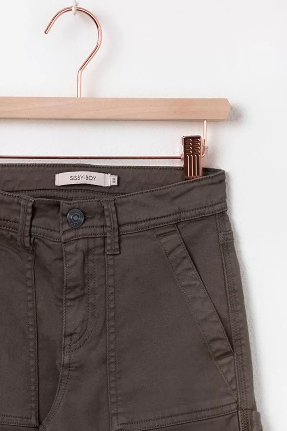 Kids Sissy-Boy Broeken>Donkergroene Cargo Broek