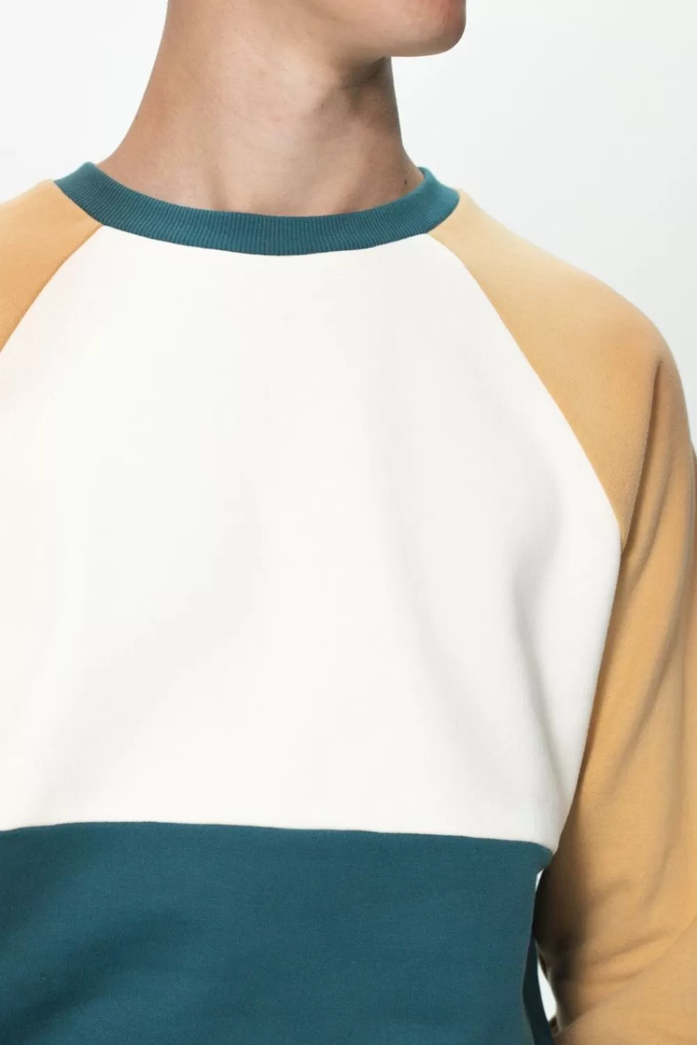Heren Sissy-Boy Truien En Vesten>Donkergroene Colourblock Sweater