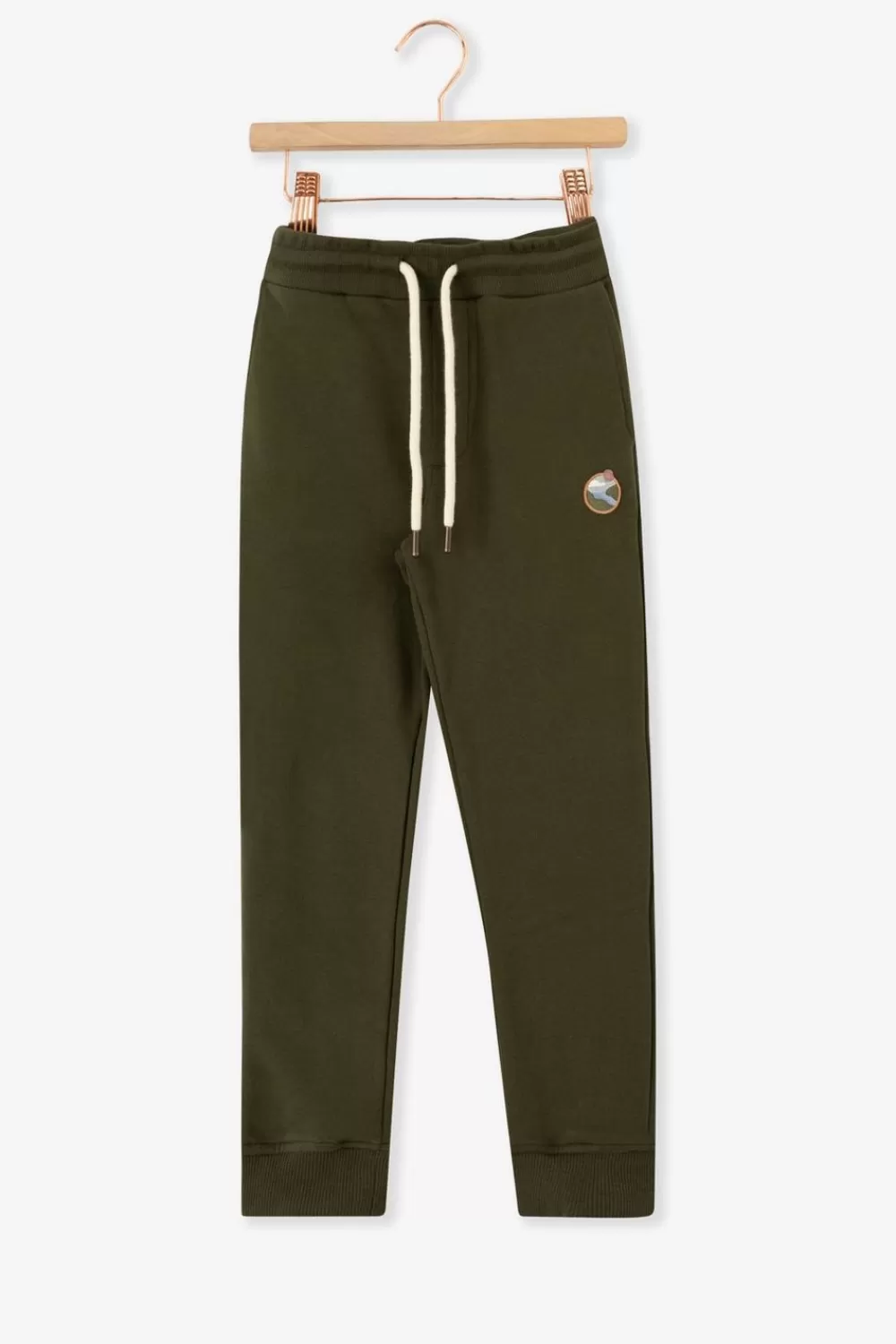 Kids Sissy-Boy Broeken>Donkergroene Joggingbroek Met Landschap Embroidery