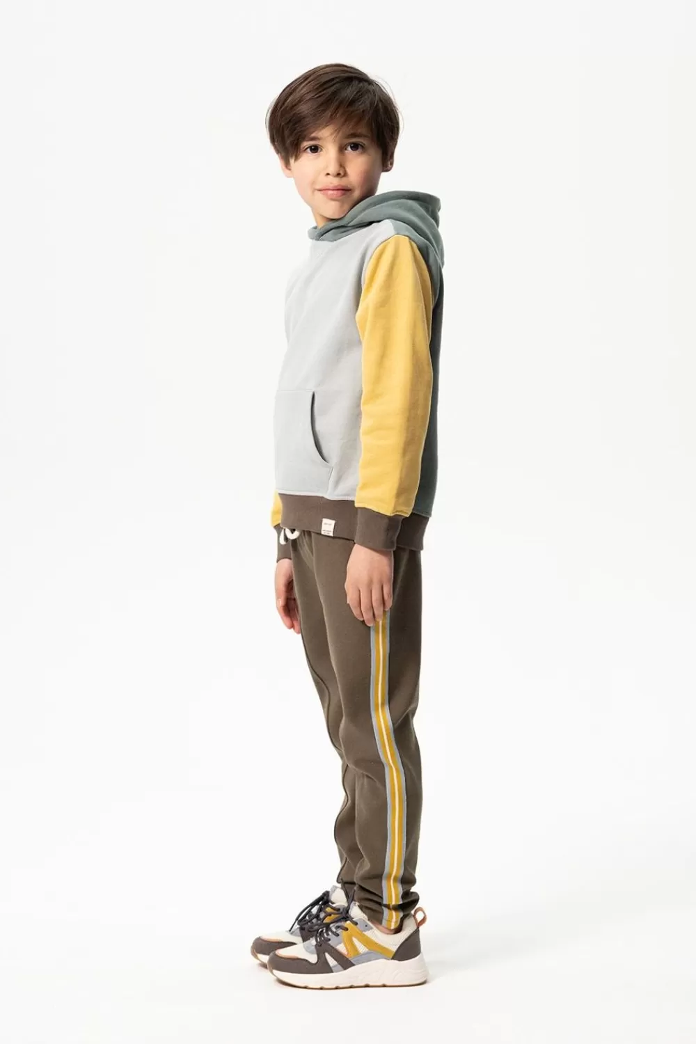 Kids Sissy-Boy Broeken>Donkergroene Joggingbroek Met Streep