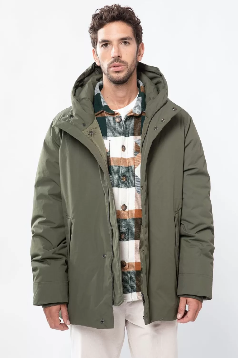 Heren Sissy-Boy Jassen>Donkergroene Korte Parka