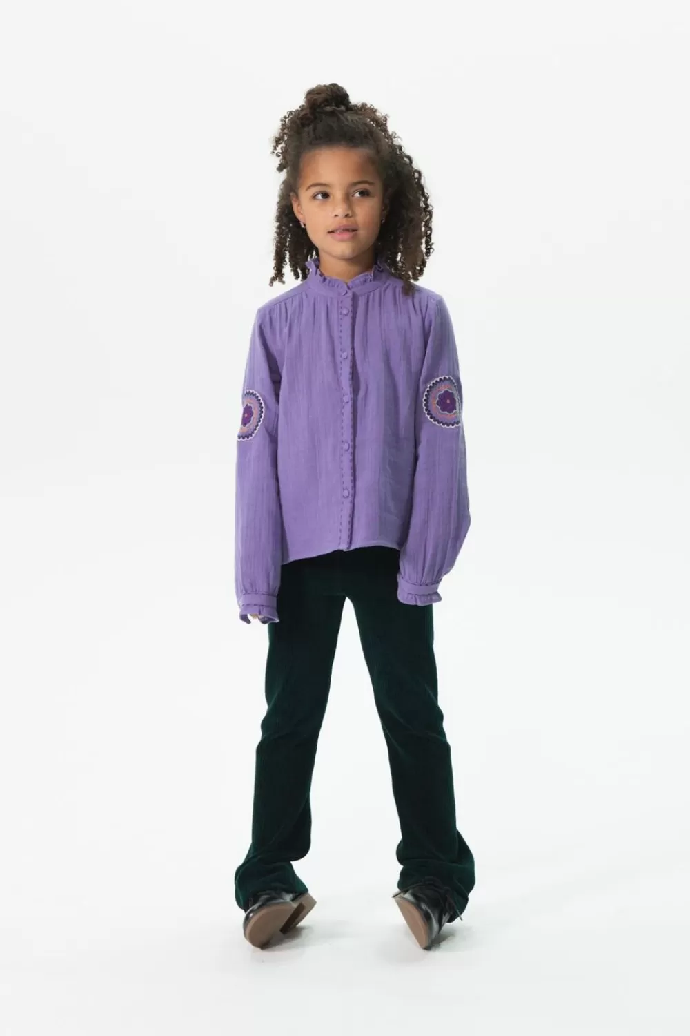 Kids Sissy-Boy Accessoires>Donkergroene Rib Flared Legging