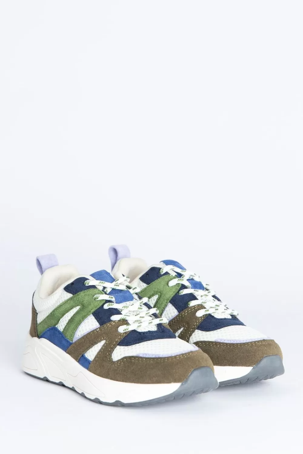 Kids Sissy-Boy Accessoires>Donkergroene Sneakers Met Blauwe Details