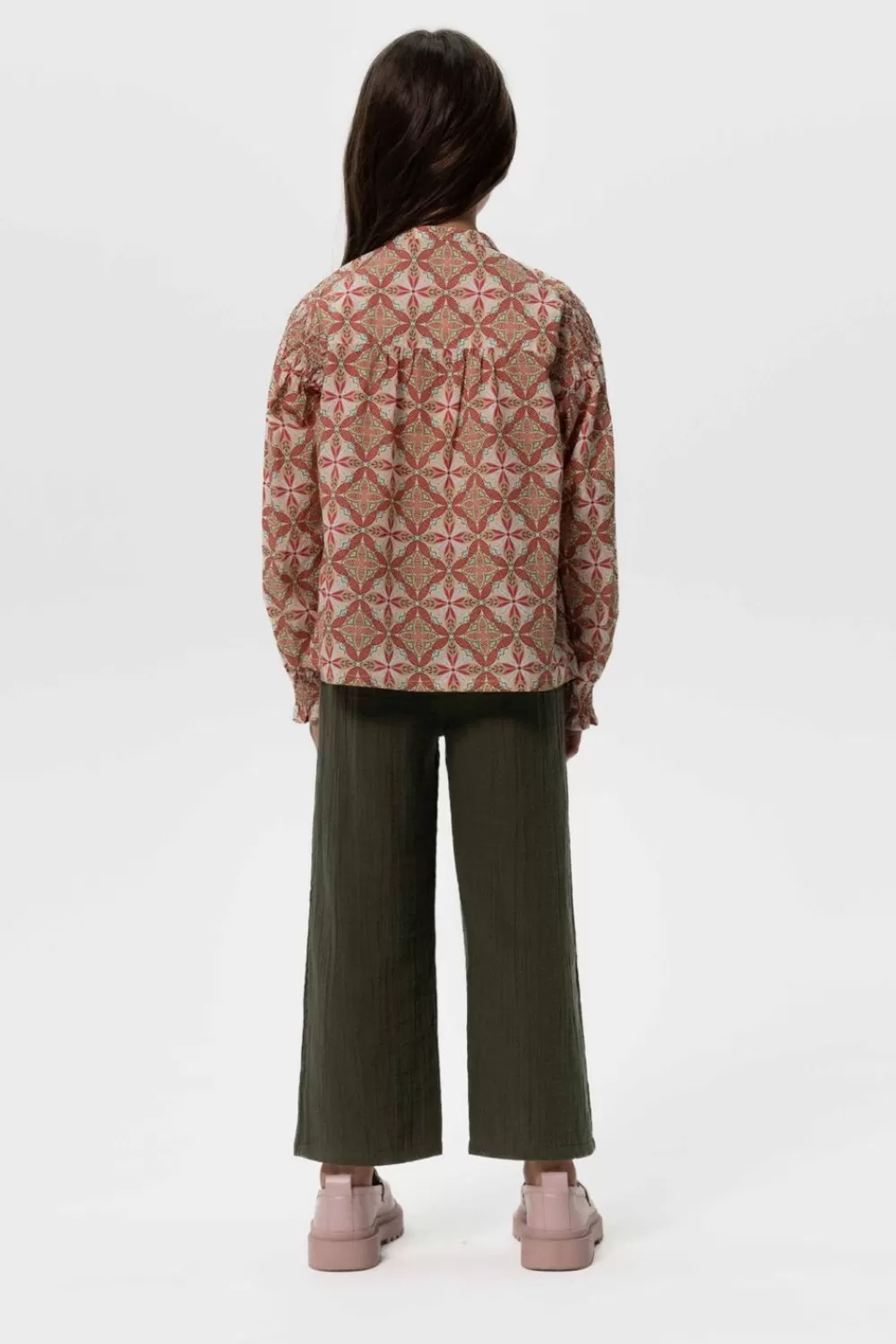Kids Sissy-Boy Broeken>Donkergroene Wide Leg Mousseline Broek