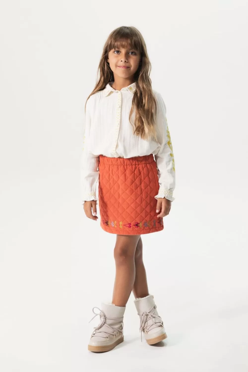 Kids Sissy-Boy Rokken>Donkeroranje Padded Corduroy Rok